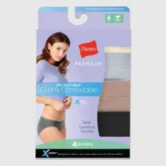 Hanes Premium Women's Cool & Comfortable Microfiber Bikini Panties 4pk