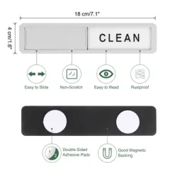 Unique Bargains Non-Scratch Plastic Clean Dirty Indicating Kitchen Dishwasher Magnet