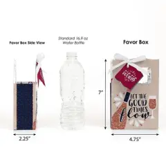 Big Dot of Happiness But First, Wine - Wine Tasting Party Favor Boxes - Set of 12