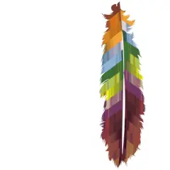 Junior's Design By Humans The Patterned Feather By bortwein T-Shirt