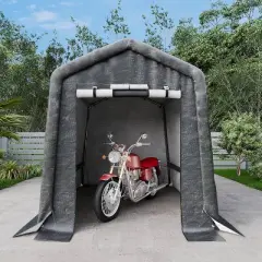 GustoWave 6x6FT Outdoor Portable Storage Shed with Roll-Up Door for Motorcycle, Garden and Tools