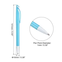 Unique Bargains Plastic Medium Point Smooth Writing Black Ink Rotary Ballpoint Pens 14 Pcs