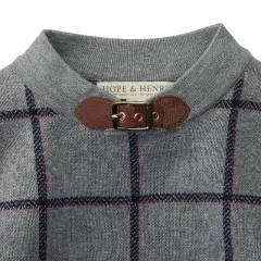 Hope & Henry Girls' Organic Cotton Sweater Cape, For Kids