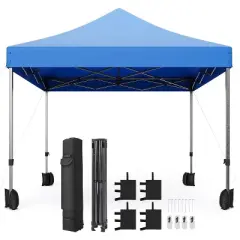 10x10 FT Portable Gazebo Canopy Tent, Lightweight Folding Design, UV Protective Shade Top, Easy Setup Sun Shelter for Camping, Beach, Parties