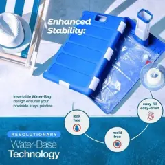 Pool Basketball Hoop &ndash; Poolside, Revolutionary Water Base and Storage System, Adjustable Heights, with 2 Balls, Air Pump, & Storage &ndash; Play22usa