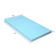 Costway 3'' Gel-Infused Bed Mattress Topper Cooling Ventilated Air Foam Pad