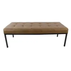 Tufted Metal Bench - HomePop