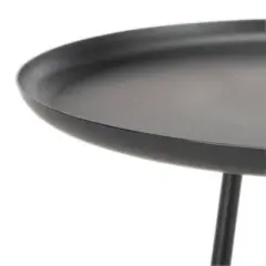 Delia Handle Side Table - Black/Gold - Safavieh