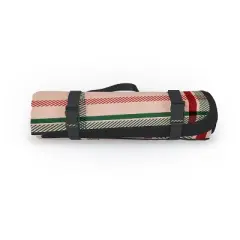 Emanuela Carratoni Tartan Theme on Pink Picnic Blanket -Deny Designs