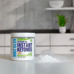 Instant Ketones Powered by goBHB Drink Mix Powder - Sugar Free Iced Limeade Flavor Divine Health by Dr. Colbert - 4.59oz