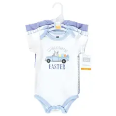 Hudson Baby Infant Boy Cotton Bodysuits, Easter Truck