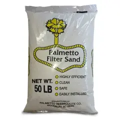 Palmetto Filter Sand for Residential and Commercial Pool Sand Filters for Removing Leaves, Dirt, Dust, and Small Particles, 50 Pound Bag (4 Pack)
