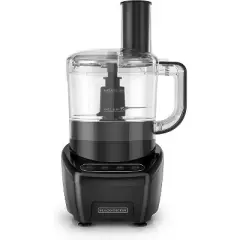 BLACK+DECKER Food Processor and Vegetable Chopper, Stainless Steel Blade, 8-Cup Capacity, 450W Power w/ Attachments to Shred, Slice, Grind, and Puree