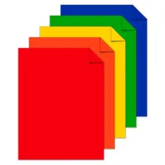 8.5" x 11" 50-Sheet Primary Cardstock 65 lb - Astrobrights: Multicolor Matte Craft & Scrapbooking Paper, Unbound