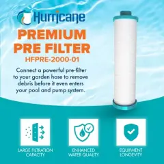 Hurricane Filters HFPRE-2000-01 Pre Fill Filter Sediment for Spas, Hot Tubs, and Pools, Replacement for Filbur FC-3128, PPS2100, 4 Pack