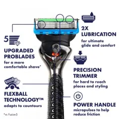 Gillette ProGlide Power Razor for Men - 1 Gillette Power Razor Handle + 1 Blade Refill