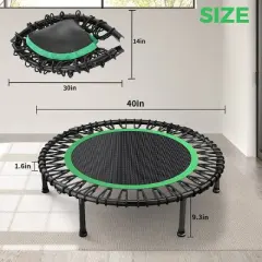 Ainfox Fitness Trampoline Cardio Rebounder for Home Workouts-Green