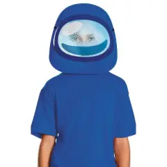 Among Us Blue Imposter Halloween Costume Mask - Blue - One Size Fits Most