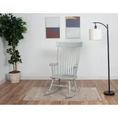 Gift Mark Modern Wooden Rocking Chair - Gray