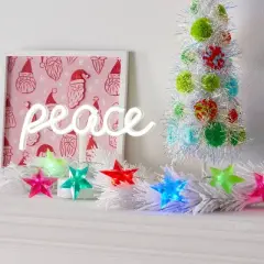 10ct LED Dewdrop Star Christmas Indoor Outdoor Novelty String Lights Multicolor with Clear Wire - Wondershop&trade;