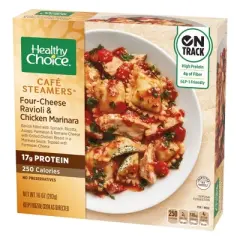 Healthy Choice Caf&eacute; Steamers Frozen Four Cheese Ravioli & Chicken Marinara - 10oz