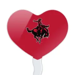 Northwestern Oklahoma State Primary Heart Love Cupcake Picks Toppers Decoration Set of 6