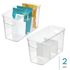 iDesign 3-Section Divided Pantry Organizer Bin