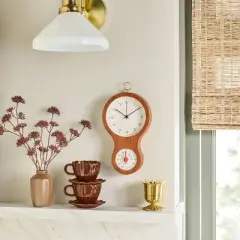 Wood and Brass Kitchen Clock and Timer - Hearth & Hand&trade; with Magnolia