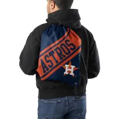MLB Houston Astros Big Logo Drawstring Bag: Polyester Shell, Team Logo Pattern
