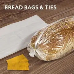 Impresa [120 Pack] Plastic Bread Bags for Homemade Bread or Bakery - - Clear - 8 x 4 x 18 
