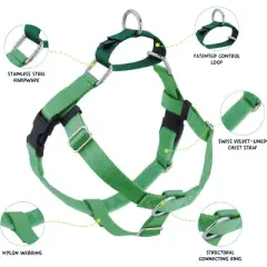 2 Hounds Design Freedom No Pull Dog Harness Medium Neon Green