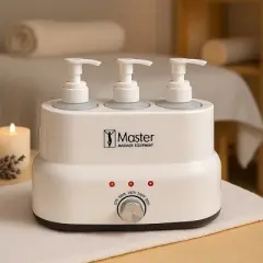 Master Massage 3 Bottle Oil/Lotion Bottle Warmer w/Auto-Temperature