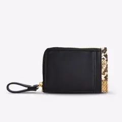 MERSI Roxy Zip Around Faux-Snake Card Holder Wallet