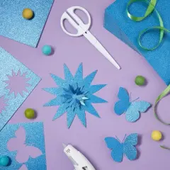 Bright Creations 30 Sheets Double-Sided Light Blue Glitter Cardstock Paper for DIY Crafts, Card Making, Invitations, 300GSM, 8.5 x 11 In