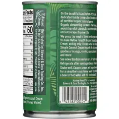 Native Forest Organic Coconut Cream Unsweetened Simple - Case of 12/13.5 fz