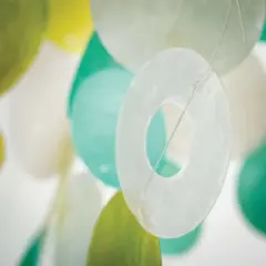 Woodstock Windchimes Moonlit Bay Capiz Chime, Wind Chimes For Outside, Wind Chimes For Garden, Patio, and Outdoor Decor, 27"L