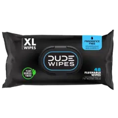 Dude Wipes Fragrance Free Flushable Wipes - 3pk/48ct