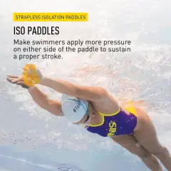 FINIS Iso Swim Training Paddle, Black Gold