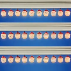 Collections Etc Santa Claus Set of 10 LED Lighted String Lights