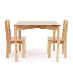 3pc Hayden Kids' Table and Chair Set Tan - Humble Crew
