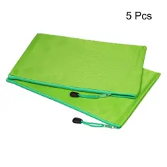 Unique Bargains Office Travel Waterproof Zipper File Bag Document Storage Folders Bills Pencil Pouch