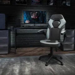 Flash Furniture X10 Gaming Chair Racing Office Ergonomic Computer PC Adjustable Swivel Chair with Flip-up Arms
