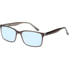 Enhance BIG&TALL EN4038 Men Blue Light Eyeglasses Classic Dark Grey Crystal 60mm +0.25 Custom Lens Non-Refundable
