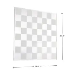 Trademark Games Modern Chess Set - Acrylic Chess Board with 32 Colorful Game Pieces - Unique Tabletop Decor Item with Functional Gameplay