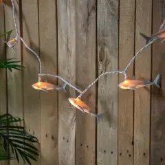 Northlight Shark Indoor Outdoor Patio Light Set - 6'  - White Wire - 10ct