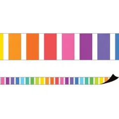 Teacher Created Resources&reg; Colorful Stripes Magnetic Border, 24 Feet