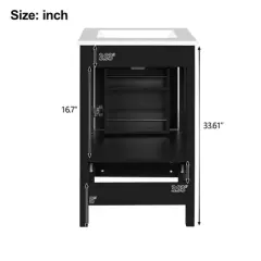 20-Inch Modern Bathroom Vanity with Ceramic Sink, Soft-Close Drawer & Door, Double-Layer Door Organizer, Divider Drawer, Adjustable Foot Pads