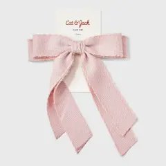 Girls' Ribbon Bow Barrette - Cat & Jack&trade; Pink