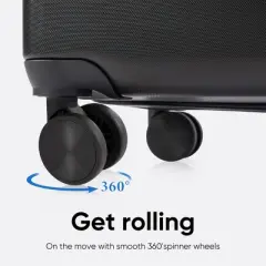 JIONJOY 20-Inch 24-Inch 28-Inch 3-Piece ABS Suitcase Hard Shell Luggage with Universal Wheel