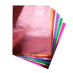 Hygloss&reg; Metallic Foil Paper Sheets, 8.5" x 10", Assorted Colors, 20 Per Pack, 6 Packs